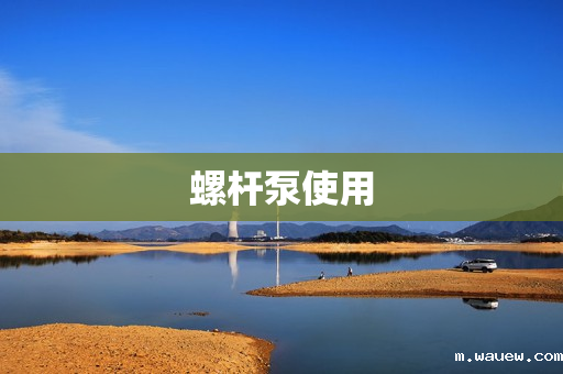 螺杆泵使用 螺杆泵使用