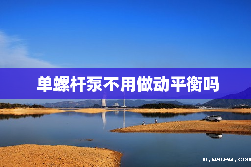 单螺杆泵不用做动平衡吗 单螺杆泵不用做动平衡吗