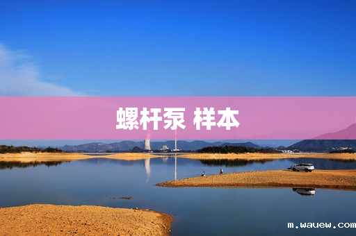 螺杆泵 样本 螺杆泵 样本